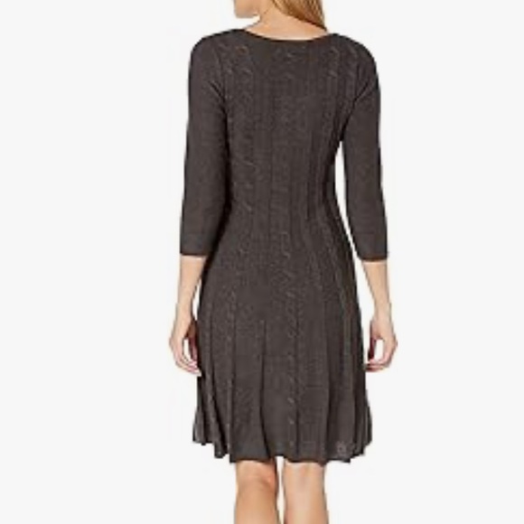 Nine West gray cable knit sweat dress size large - Picture 7 of 7